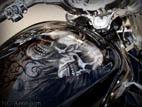 Аэрография на Фальшбаке Harley-Davidson – «Holy Trinity»